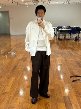 「tk.TAKEO KIKUCHI（ティーケータケオキクチ）のアイテム（シューズ）」を使った、kitauraさん（メンズ・172cm）の秋コーディネート