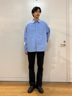 「THE SHOP TK （ザ ショップ ティーケー ）の◆ロゴデザイン半袖Tシャツ（Tシャツ/カットソー、ホワイト系）」を使った、kitauraさん（メンズ・172cm）の春コーディネート