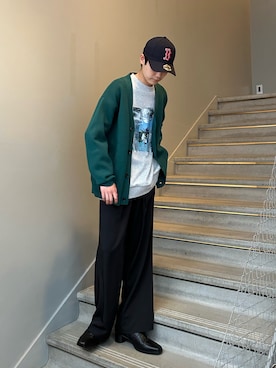 「tk.TAKEO KIKUCHI（ティーケータケオキクチ）のアイテム（スウェット）」を使った、kitauraさん（メンズ・172cm）の冬コーディネート