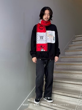 「tk.TAKEO KIKUCHI（ティーケータケオキクチ）のアイテム（スウェット）」を使った、kitauraさん（メンズ・172cm）の秋コーディネート