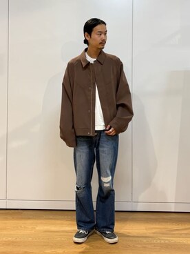 「tk.TAKEO KIKUCHI（ティーケータケオキクチ）のアイテム（ジャケット/アウター）」を使った、kitauraさん（メンズ・172cm）の夏コーディネート