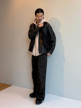 「tk.TAKEO KIKUCHI（ティーケータケオキクチ）のアイテム（ジャケット/アウター）」を使った、kitauraさん（メンズ・172cm）の春コーディネート