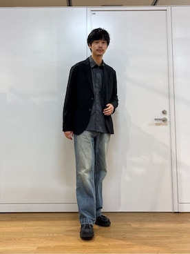 「tk.TAKEO KIKUCHI（ティーケータケオキクチ）のアイテム（セットアップ）」を使った、kitauraさん（メンズ・172cm）の春コーディネート
