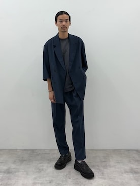 「tk.TAKEO KIKUCHI（ティーケータケオキクチ）のアイテム（ジャケット/アウター）」を使った、kitauraさん（メンズ・172cm）の夏コーディネート
