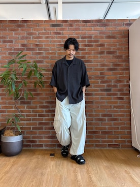 「tk.TAKEO KIKUCHI（ティーケータケオキクチ）のアイテム（パンツ）」を使った、kitauraさん（メンズ・172cm）の春コーディネート