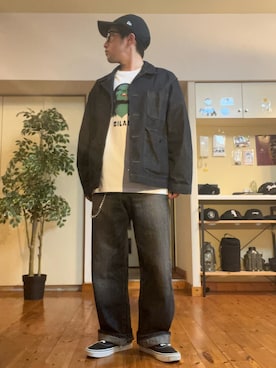 「schott（ショット）のアイテム」を使った、tettereさん（メンズ・162cm）の春コーディネート