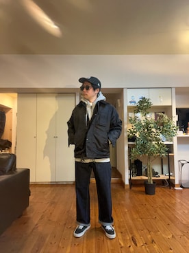 「schott（ショット）のアイテム」を使った、てってれさん（メンズ・162cm）の冬コーディネート