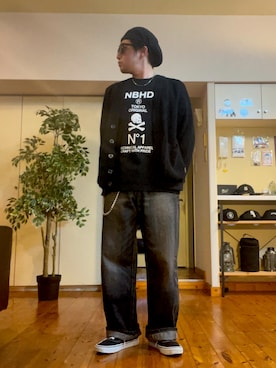 「KANGOL（カンゴール）のアイテム」を使った、てってれさん（メンズ・162cm）の春コーディネート