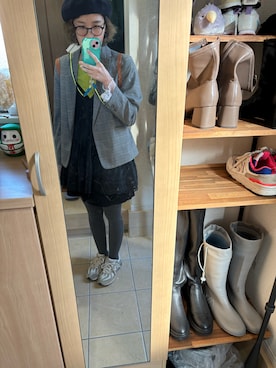 「アイテム（チュニック）」を使った、yui1989さん（レディース・170cm）の冬コーディネート