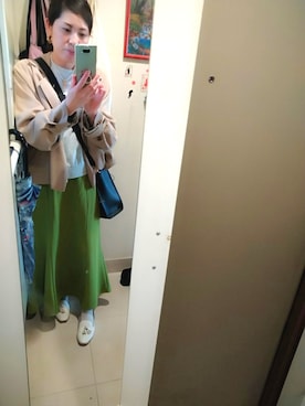 「ドレスシューズ」｜「アイテム（スウェット）」を使った、miyuringo0707さん（レディース・157cm）の春コーディネート