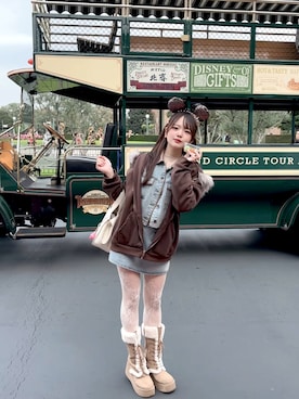 「アイテム（ブルゾン）」を使った、ineko14さん（レディース・164cm・20代）の秋コーディネート