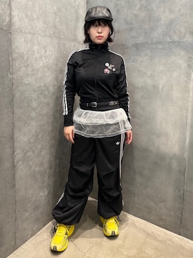 「アイテム（ジャージ）」を使った、HMさん（レディース・165cm）の秋コーディネート