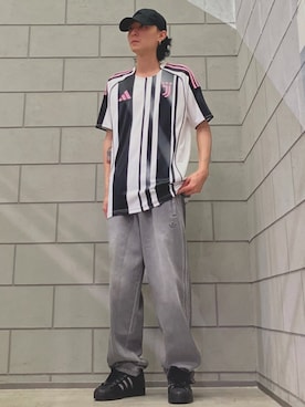 「サッカー」｜WRさん（メンズ・175cm）の夏コーディネート
