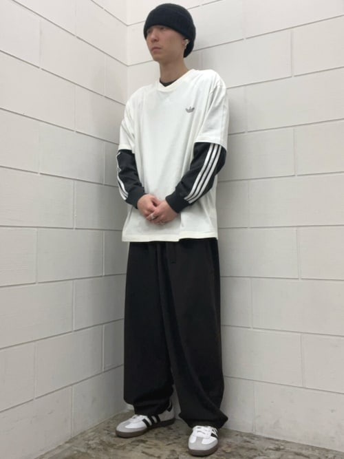 スリーストライプス ロングスリーブ Tシャツ / ロンT / アディダス