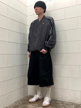「adidas（アディダス）のADILENIUM シーズン 5 トラックトップ / ジャージ / トラックジャケット / アディダスオリジナルス adidas Originals（ジャージ、ブラック系）」を使った、WRさん（メンズ・175cm）の春コーディネート