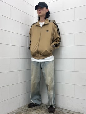 「アイテム（ジャージ）」を使った、WRさん（メンズ・175cm）の秋コーディネート