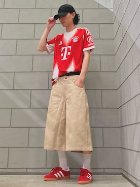 「アイテム（シューズ）」を使った、WRさん（メンズ・175cm）の夏コーディネート