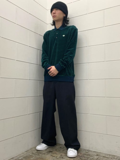 オリジナルスゴルフ Originalsベロア 長袖 ポロシャツ【adidas Golf