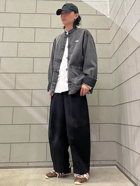 「アイテム（ジャージ）」を使った、WRさん（メンズ・175cm）の秋コーディネート