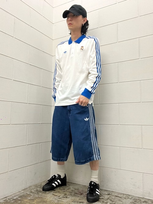 Real Madrid 長袖 ポロシャツ adidas サッカー テラス系 M セール】レアル・マドリード テラス アイコン 長袖 ポロシャツ