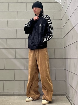 「アイテム（ジャージ）」を使った、WRさん（メンズ・175cm）の秋コーディネート