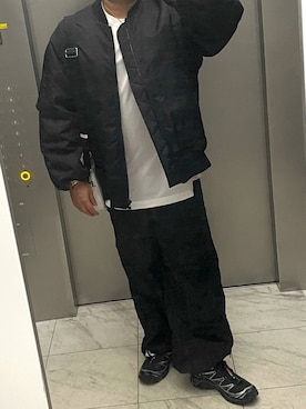 「アイテム（MA-1）」を使った、bullさん（メンズ・173cm・40代）の秋コーディネート