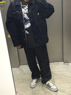 「アイテム（デニムジャケット）」を使った、bullさん（メンズ・173cm・40代）の秋コーディネート