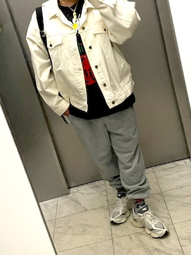 「アイテム（デニムジャケット）」を使った、bullさん（メンズ・173cm）の秋コーディネート