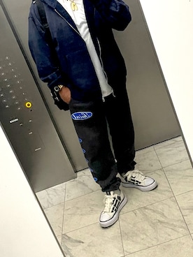 「アイテム（スウェットパンツ）」を使った、bullさん（メンズ・173cm）の秋コーディネート