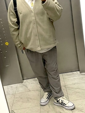 「アイテム（スラックス）」を使った、bullさん（メンズ・173cm・40代）の秋コーディネート