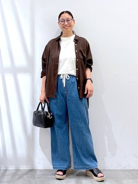 「アイテム（シャツ/ブラウス）」を使った、はつなさん（レディース・158cm・30代）の夏コーディネート