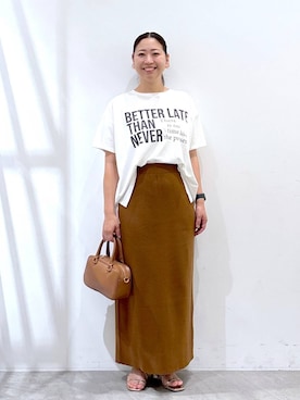 「骨格ナチュラル」｜はつなさん（レディース・158cm）の夏コーディネート