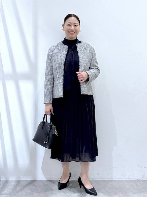 ≪入卒/セレモニー/通勤≫プリーツワンピース/603869（ワンピース