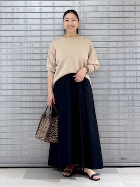 「Elura（エルーラ）のアイテム（スカート）」を使った、はつなさん（レディース・158cm）の春コーディネート