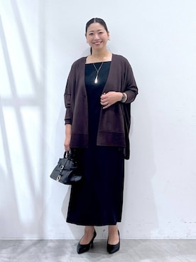 「アイテム（ワンピース/ドレス）」を使った、はつなさん（レディース・158cm・30代）の秋コーディネート