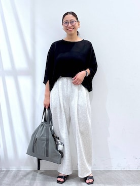 「アイテム（バックパック/リュック）」を使った、はつなさん（レディース・158cm・30代）の夏コーディネート