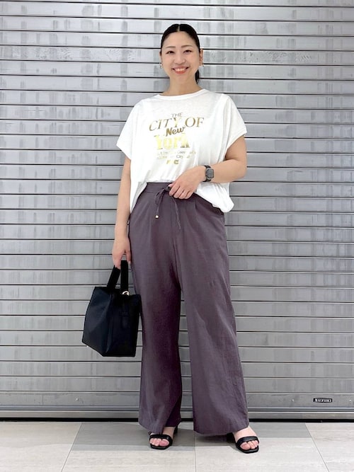 セール】リネンブレンドやわらかパンツ＜低身長サイズあり