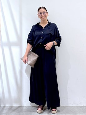 「Elura（エルーラ）のアイテム（サンダル）」を使った、はつなさん（レディース・158cm）の夏コーディネート