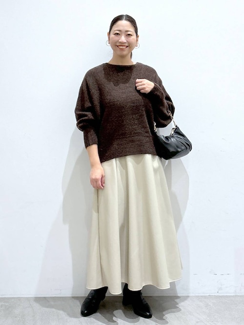 セール】レザーライクフレアスカート/200959（スカート）｜Elura