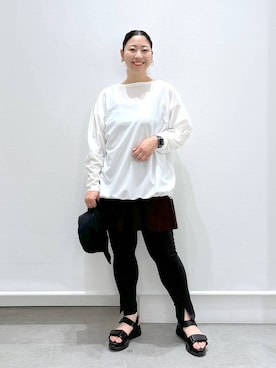 「アイテム（帽子）」を使った、はつなさん（レディース・158cm・30代）の夏コーディネート