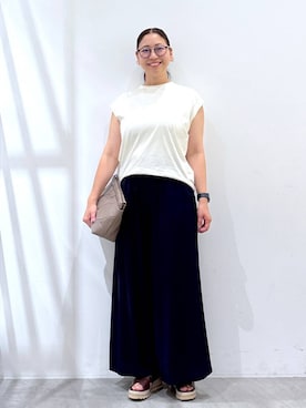 「Elura（エルーラ）のアイテム（サンダル）」を使った、はつなさん（レディース・158cm）の夏コーディネート
