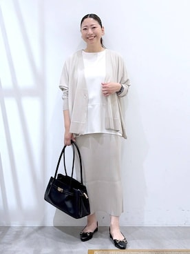 「Elura（エルーラ）のアイテム」を使った、はつなさん（レディース・158cm）の春コーディネート