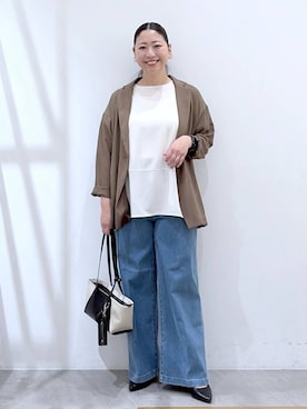 「Elura（エルーラ）のアイテム」を使った、はつなさん（レディース・158cm）の春コーディネート