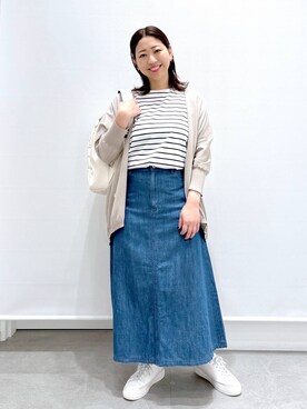 「Elura（エルーラ）のアイテム（スニーカー）」を使った、はつなさん（レディース・158cm）の春コーディネート