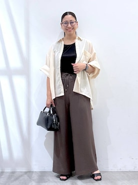 「アイテム（タンクトップ）」を使った、はつなさん（レディース・158cm・30代）の夏コーディネート