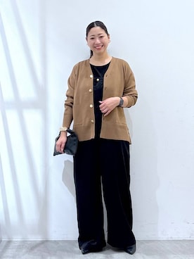 「アイテム（サロペット/オーバーオール）」を使った、はつなさん（レディース・158cm）の秋コーディネート