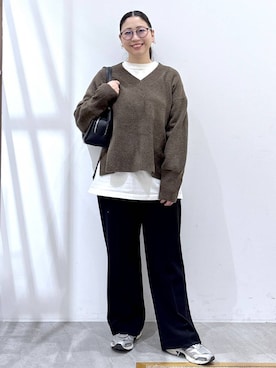 「Elura（エルーラ）のアイテム」を使った、はつなさん（レディース・158cm）の冬コーディネート