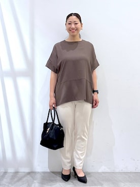 「骨格ナチュラル」｜はつなさん（レディース・158cm）の夏コーディネート