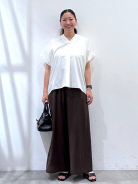 「骨格ナチュラル」｜はつなさん（レディース・158cm）の夏コーディネート