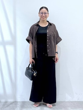 「アイテム（タンクトップ）」を使った、はつなさん（レディース・158cm・30代）の夏コーディネート
